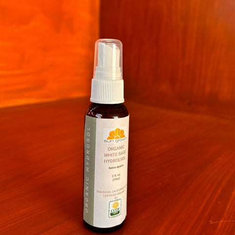 Organic White Sage Hydrosol Misting Bottle