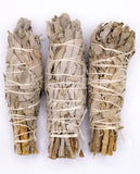 White Sage Medium 5-inch Smudge Stick (Salvia apiana), 3 smudge sticks per order.