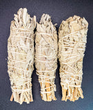 White Sage Medium 5-inch Smudge Stick (Salvia apiana), 3 smudge sticks per order.